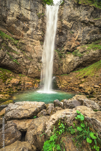 Powerfull waterfall Leuenfall, Appenzell, Switzerland.