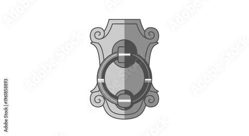 Vintage Door Knocker With Scrollwork Accent