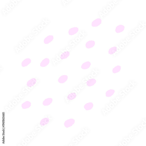 おしゃれでかわいい薄いピンク色の装飾 - 手描きのゆるい楕円で作った粒状のあしらいのイラスト素材