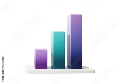 3d bar chart graph with purple and teal bars isolated on transparent background Free Download 3d bar chart graph with purple and teal bars isolated on transparent background - GFXLoad
