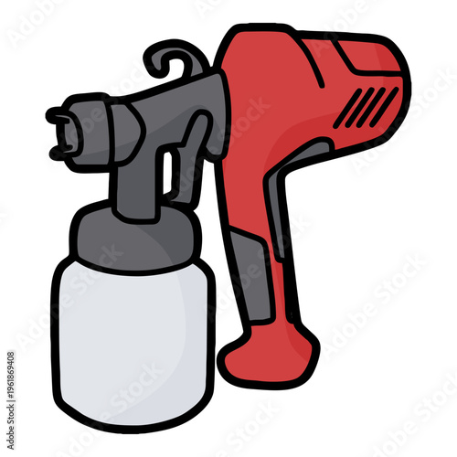 electric paint sprayer with paint reservoir