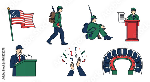 American military and political icons.