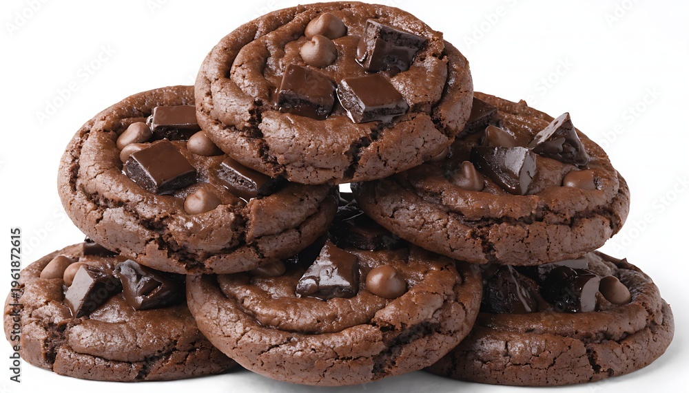 Obraz premium background, baked, biscuit, breakfast, brown, brownie, cake, calories, candy, chip, chocolate, closeup, cookie, crumbs, delicious, dessert, detail, flavor, flavour, food, fresh, homemade, isolated, no