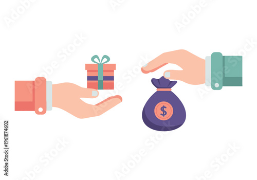 Donation and Gift Concept Giving to Others 