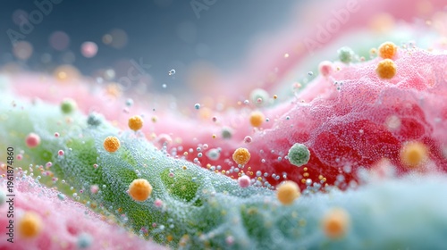 Dermal protection concept with skin flora and healthy microbiome