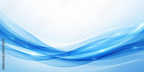 An abstract blue wave background features dynamic flowing lines and a futuristic light design, creating an artistic motion vector illustration perfect for a digital wallpaper backdrop