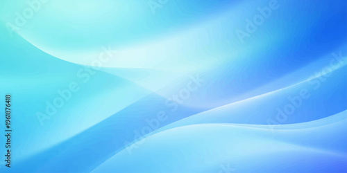 A smooth blue abstract background features flowing water waves and digital light lines in a vector art illustration creating a curved texture backdrop