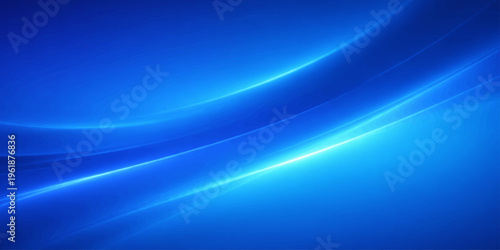 An abstract blue wave background design featuring soft flowing curves and light ray patterns creates a textured motion illustration with dark purple fractal energy lines