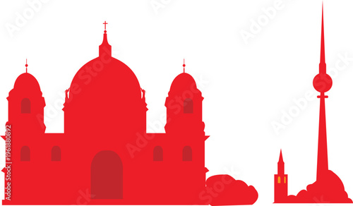 Berlin skyline prepared in vector