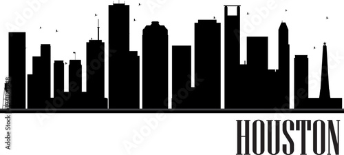 Houston city skyline prepared in vector