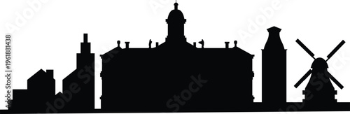 Amsterdam city skyline prepared in vector