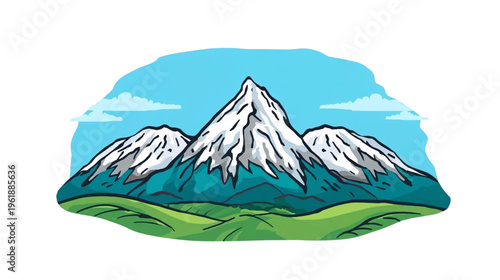 beautiful mountain views and blue skies