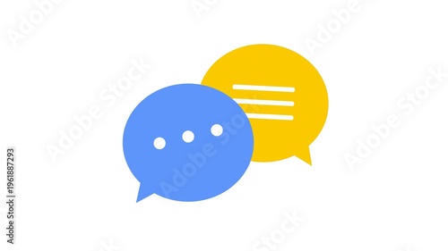 Chat message bubbles popping up animation