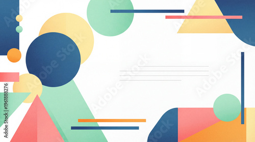 abstract geometric template with sample copy space on a flat design graphic