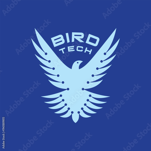 Bird Tech Logo Animal Technology Design symbol Graphic Vector