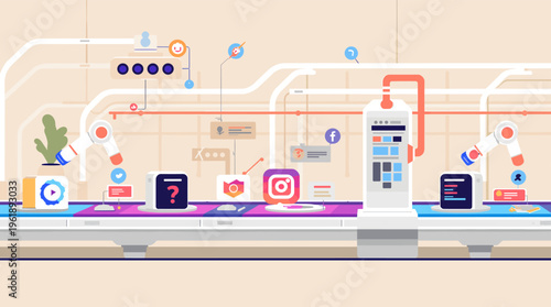 A modern and minimalist design featuring horizontal stripes in various shades of gray, beige, and blue, evoking a sense of calmness and serenity.