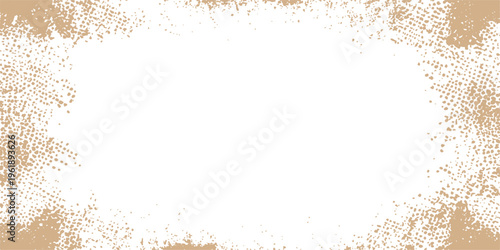 Abstract blue winter grunge background with a festive Christmas snowflake border and frost pattern frame for holiday card design illustration