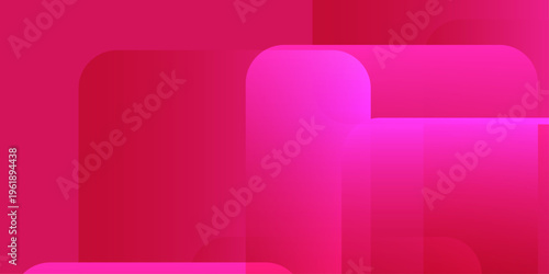 Abstract pink and magenta geometric background with overlapping rounded diagonal shapes and subtle light gradients