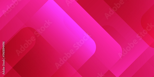 Abstract pink and magenta geometric background with overlapping rounded diagonal shapes and subtle light gradients