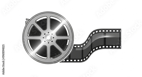 Film Reel and Strip - A Classic Symbol of Cinema and Storytelling.