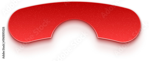 Foto 3D glossy red arched button for phone call or communication interface