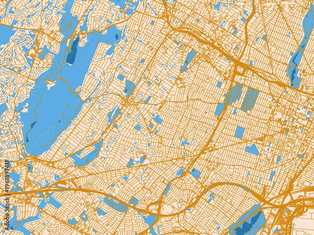 Naklejka premium Urban map of Irvington, New jersey