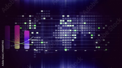 Futuristic global financial data visualization, world map and digital globe with candlestick chart, stock trading analytics, forex market dashboard, fintech infographic, big data interface