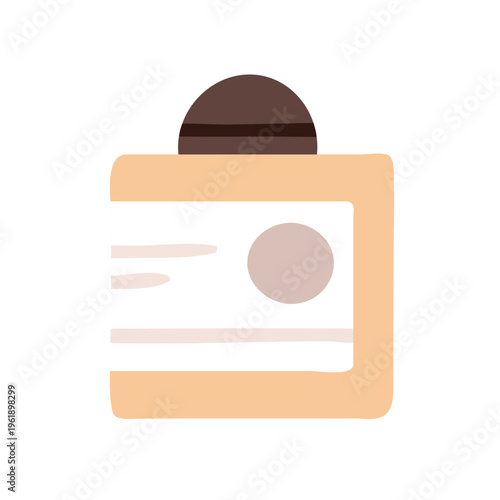 Cosmetic product bottle. Beauty liquid packaging for body skin care. Moisturizer, gel. Moisturizing lotion, skincare cosmetics. Flat vector illustration isolated on white background