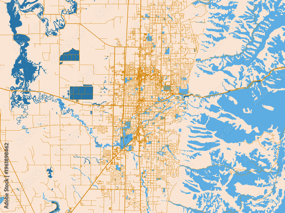 Naklejka premium Urban planning style map of Logan, Utah
