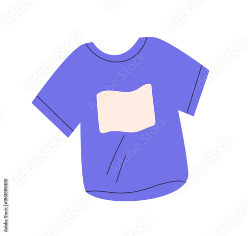 T-shirt, casual summer clothes with abstract print. Cotton textile top garmen...