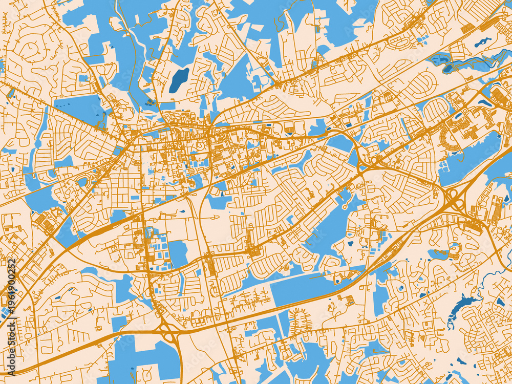 Fototapeta premium Newark, Delaware – city map