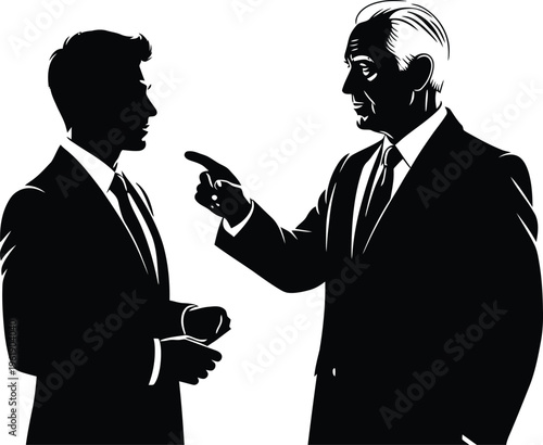 Businessman Accusing Colleague in Office