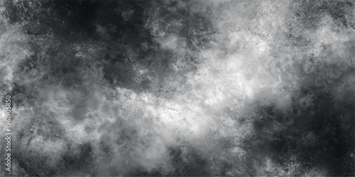 A dramatic storm night features a dark blue water texture beneath a moody cloudscape where black and white mist blends into a rainy backdrop of motion and light