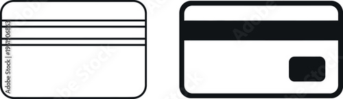 Credit card and rfid card icons