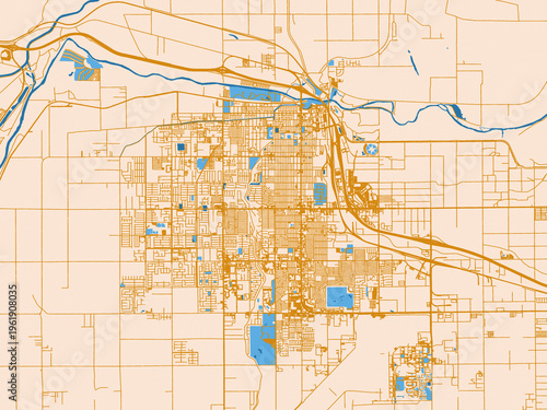 Yuma Arizona city map poster