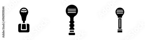 Silhouette of a person with a gear shift in their hand, symbolizing the art of driving or operating machinery.