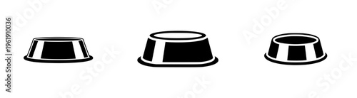 Elegant Feast: Stainless Steel Dog Bowl in Side Profile