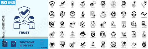 Trust Duotone Editable Icons set
