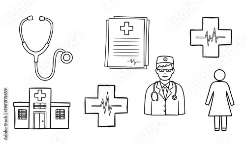 Medical icons and symbols for healthcare and medicine