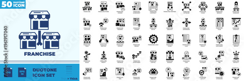 Franchise Duotone Editable Icons set