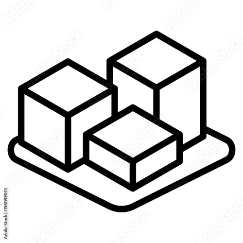 Architecture Model line icon
