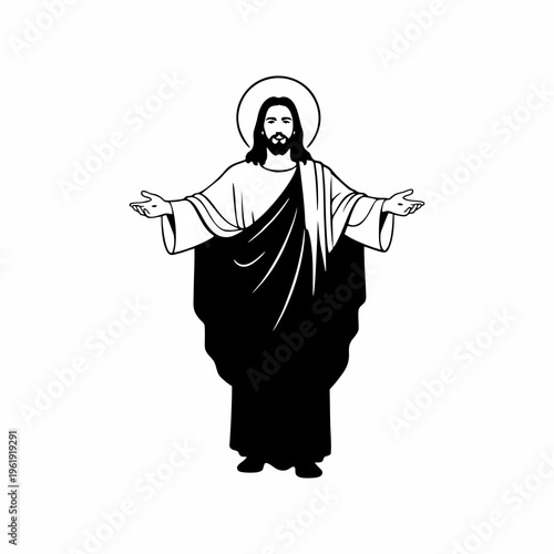Jesus silhouette vector