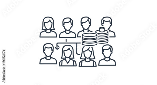 Data Distribution Among People - Visualizing Data Sharing and Collaboration.