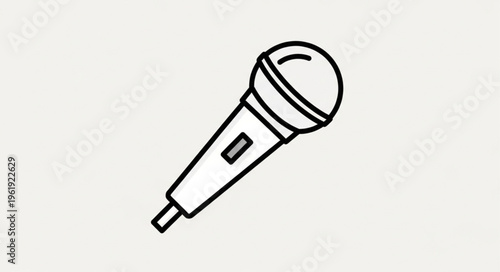 Illustration of a Classic Microphone for Vocal Performance and Public Speaking.