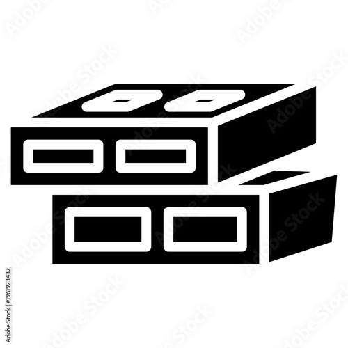 Concrete Block glyph icon