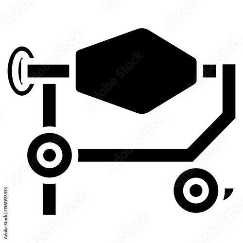 Concrete Mixer glyph icon