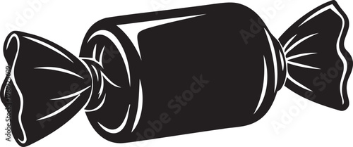 Wrapped candy sweet treat icon vector illustration isolated on background for sugar food design element bakery shop menu sticker.