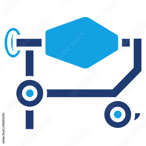 Concrete Mixer solid color icon