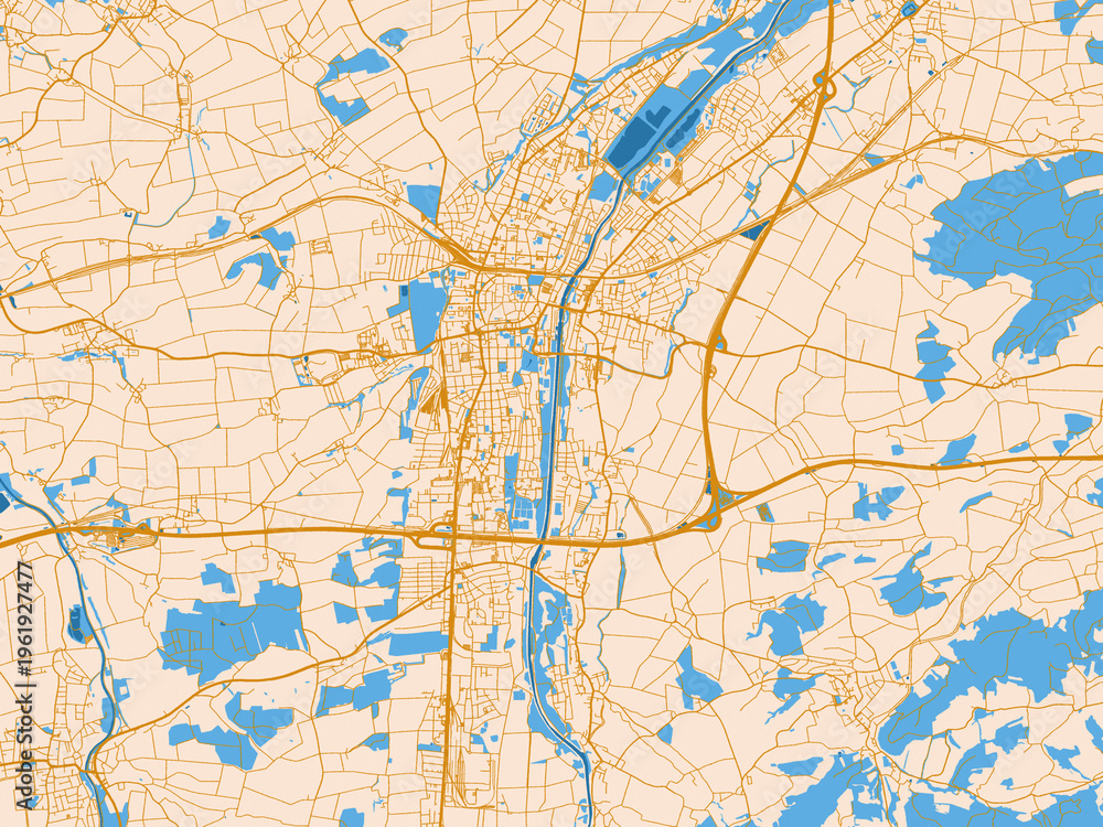 Obraz premium Sankt Polten, Austria – urban map