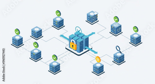 Blockchain Network Security - Decentralized Data Protection with Encrypted Nodes.